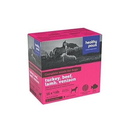 Healthy Paws Frozen - Complete Turkey/Lamb/Beef/Venison Dinner [DOG] 8LB