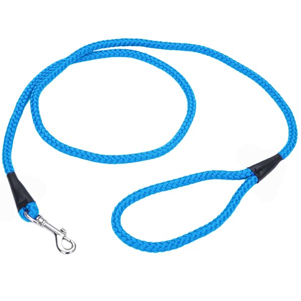 Coastal Rope Leash Blue Lagoon 1/2&quot; x 6&#39;