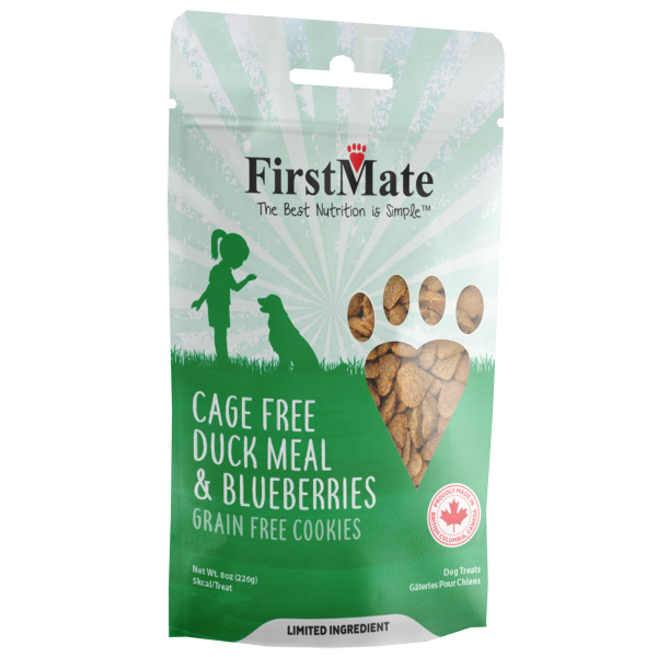FirstMate LID GF Duck &amp; Blueberry Cookies [DOG] 8OZ