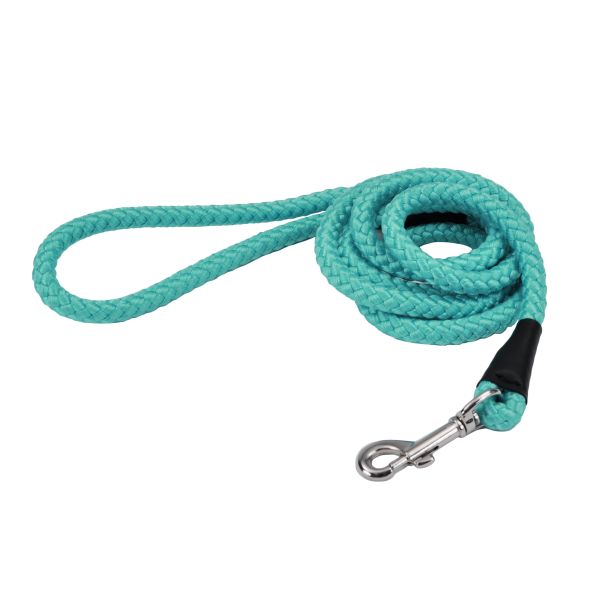 Coastal Rope Leash Teal 1/2&quot; x 6&#39;