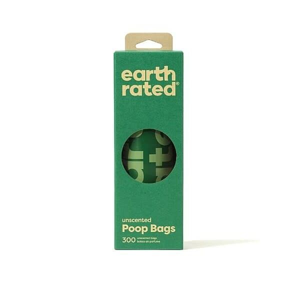 Earth Rated Unscented Poop Bags | 1 Roll 300 Bags
