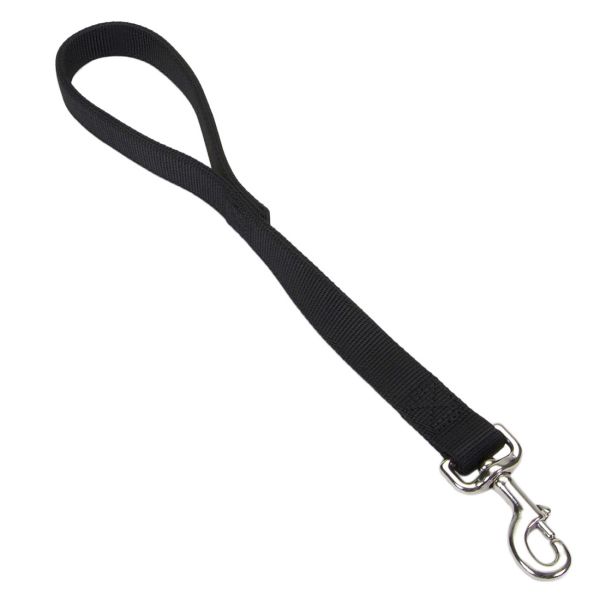 Double-Ply Nylon Traffic Leash 1&quot; x 24&quot; Black