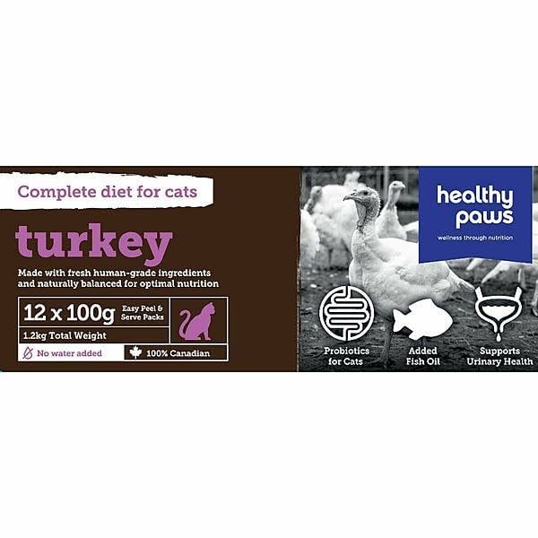 Healthy Paws Frozen - Complete Turkey Dinner [CAT] 1.2KG