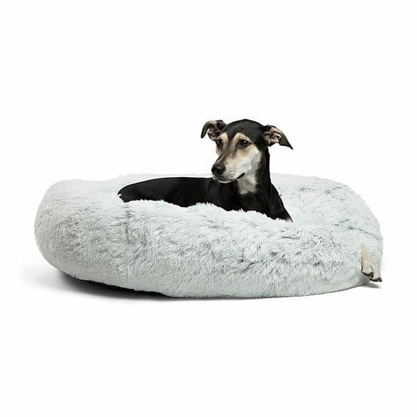 Donut Shag Bed Grey Large 36&quot; x 36&quot;