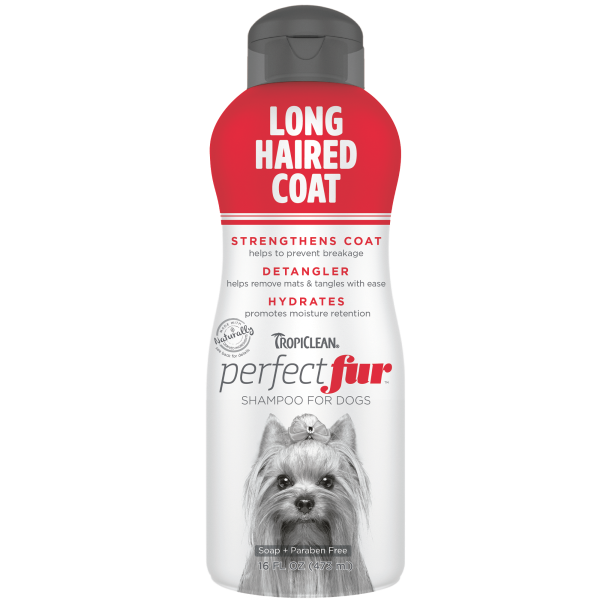 TropiClean Perfect Fur Long Haired Coat Shampoo 16OZ