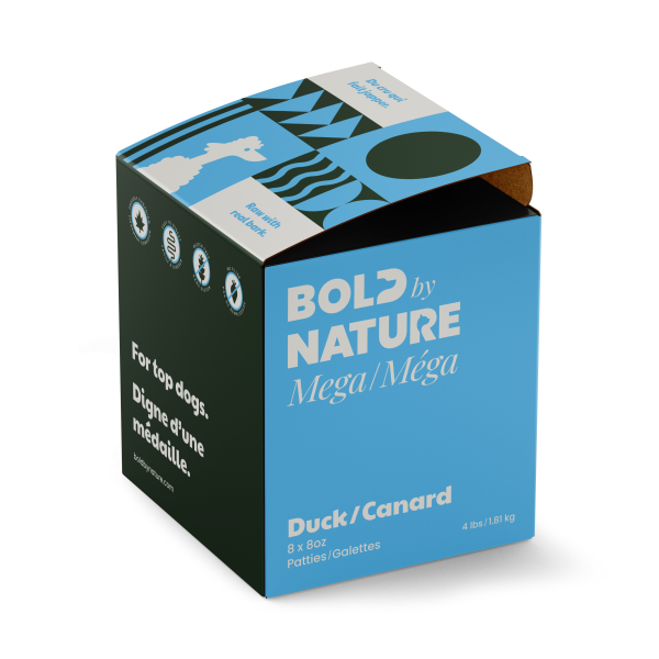 Bold By Nature Frozen - Mega Duck Patties [DOG] 4LB
