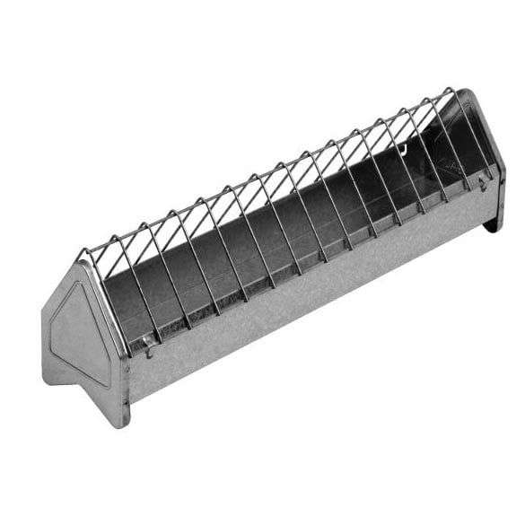 Feeder Trough Galvanized w/ Grate 20&quot;
