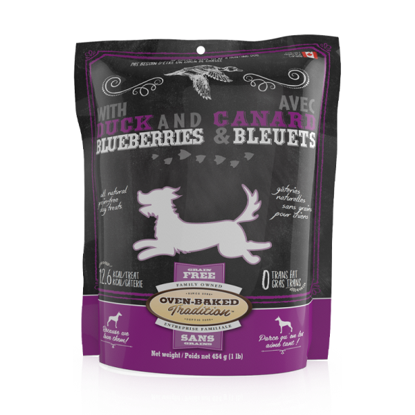 Oven-Baked Tradition GF Duck &amp; Blueberry Treats [DOG] 16OZ