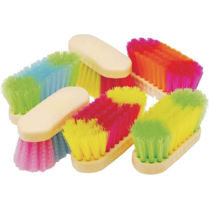 Burbank Stiff Bristle Brush Rainbow 8"