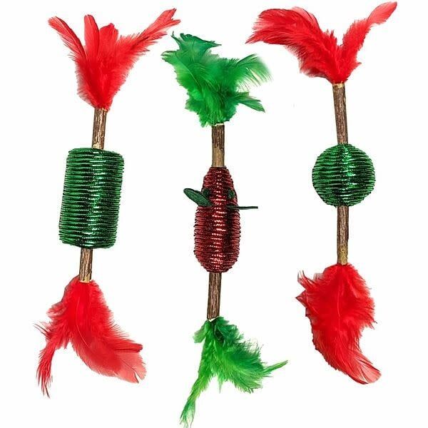 XMAS Silver Vine Stick/Cord Assorted 10&quot;