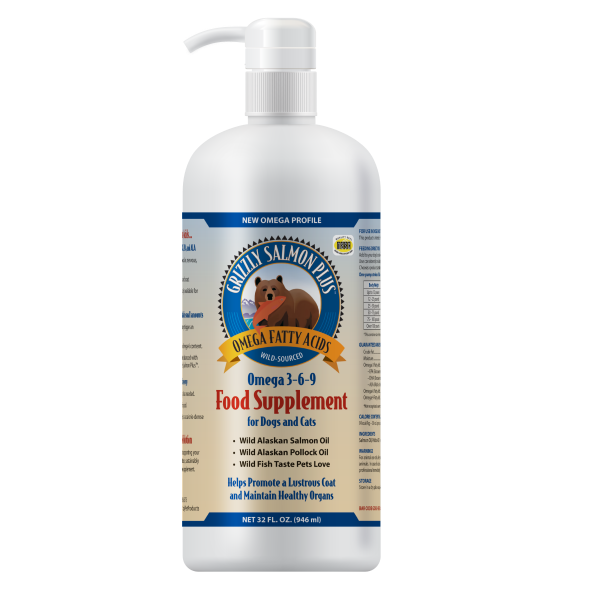 Grizzly Salmon Plus Oil Liquid Supplement 32OZ