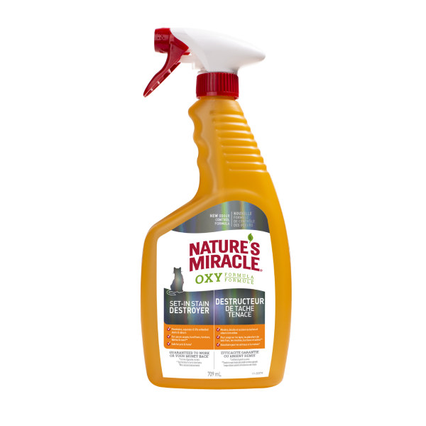 Nature&#39;s Miracle Oxy Set-In Stain Destroyer Spray [CAT] 709 mL