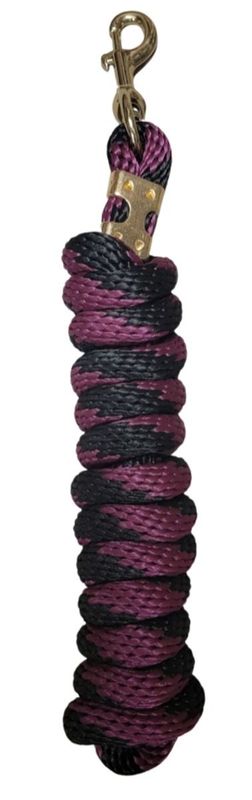 Poly Lead Rope 9' Black/Burgundy
