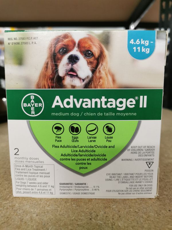 Advantage II  - 2 Dose [DOG] 4.6 - 11KG