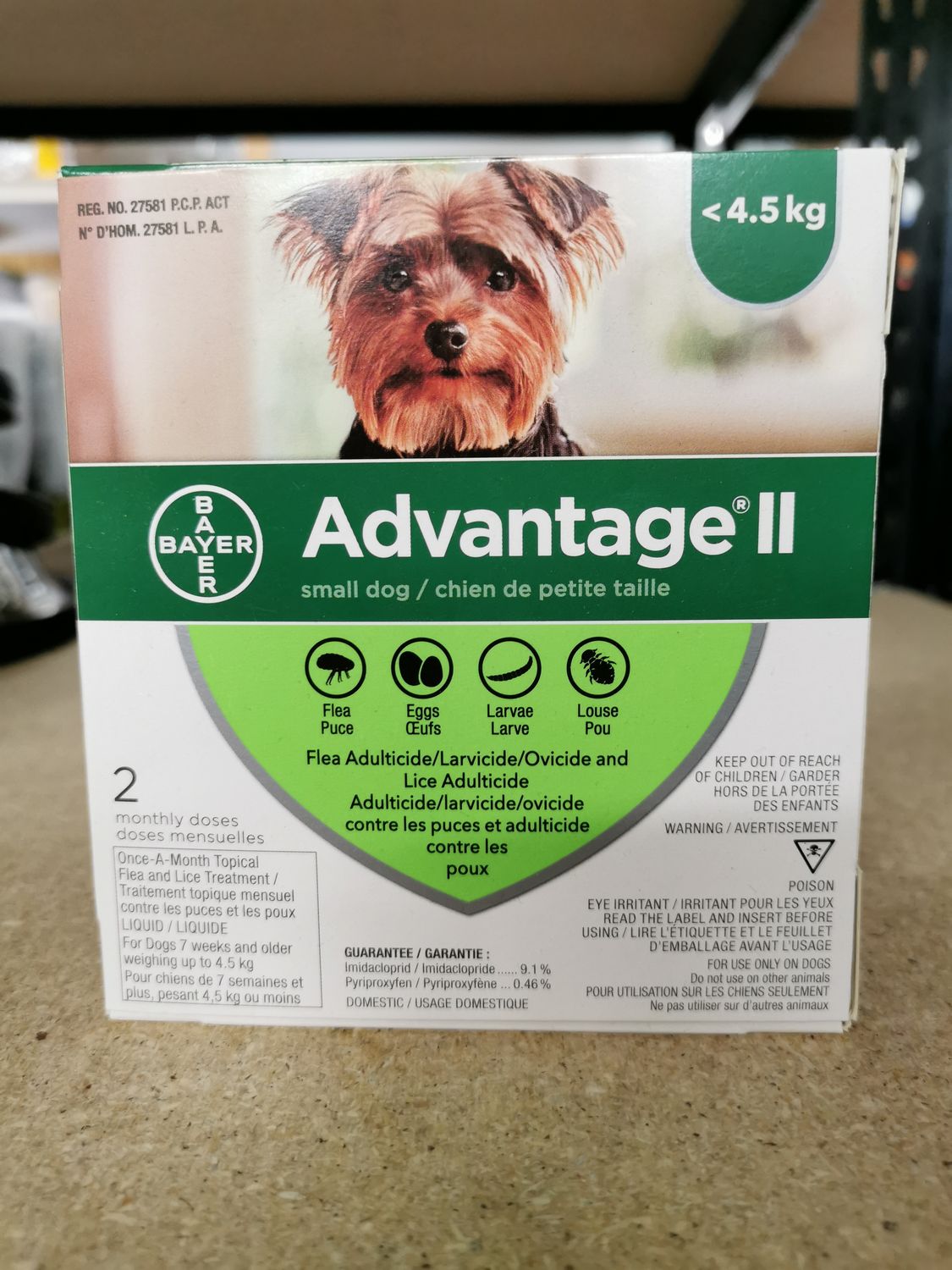 Advantage II  - 2 Dose [DOG] 0 - 4.5KG