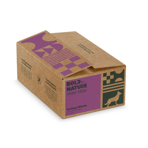 Bold By Nature Frozen - Mega Turkey Patties [DOG] 24LB