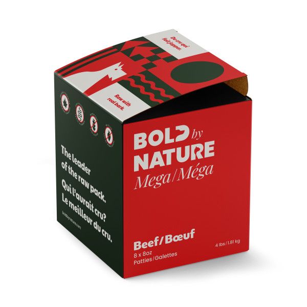 Bold By Nature Frozen - Mega Beef Patties [DOG] 4LB