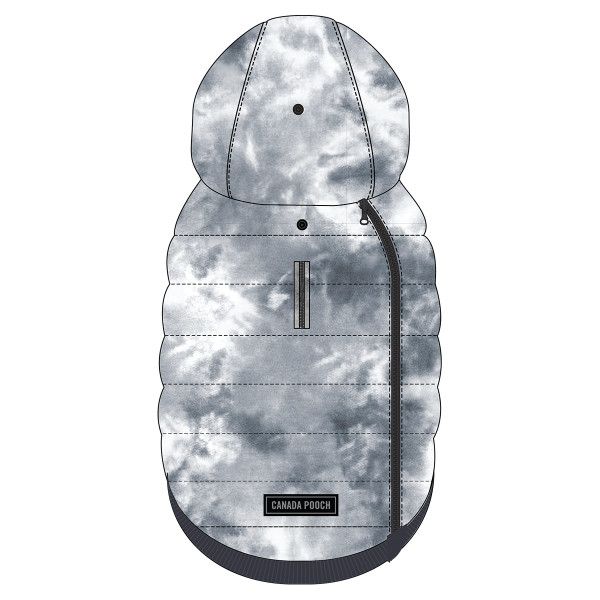 Canada Pooch Prism Puffer Grey Tie Die Jacket 18