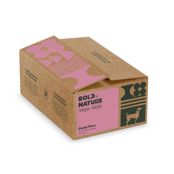 Bold By Nature Frozen - Mega Pork Patties [DOG] 24LB