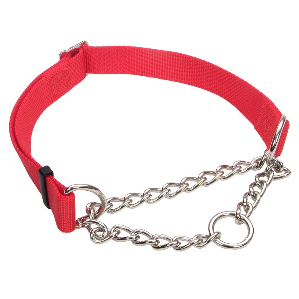 Check Choke Collar Red 14”-20” x 3/4”