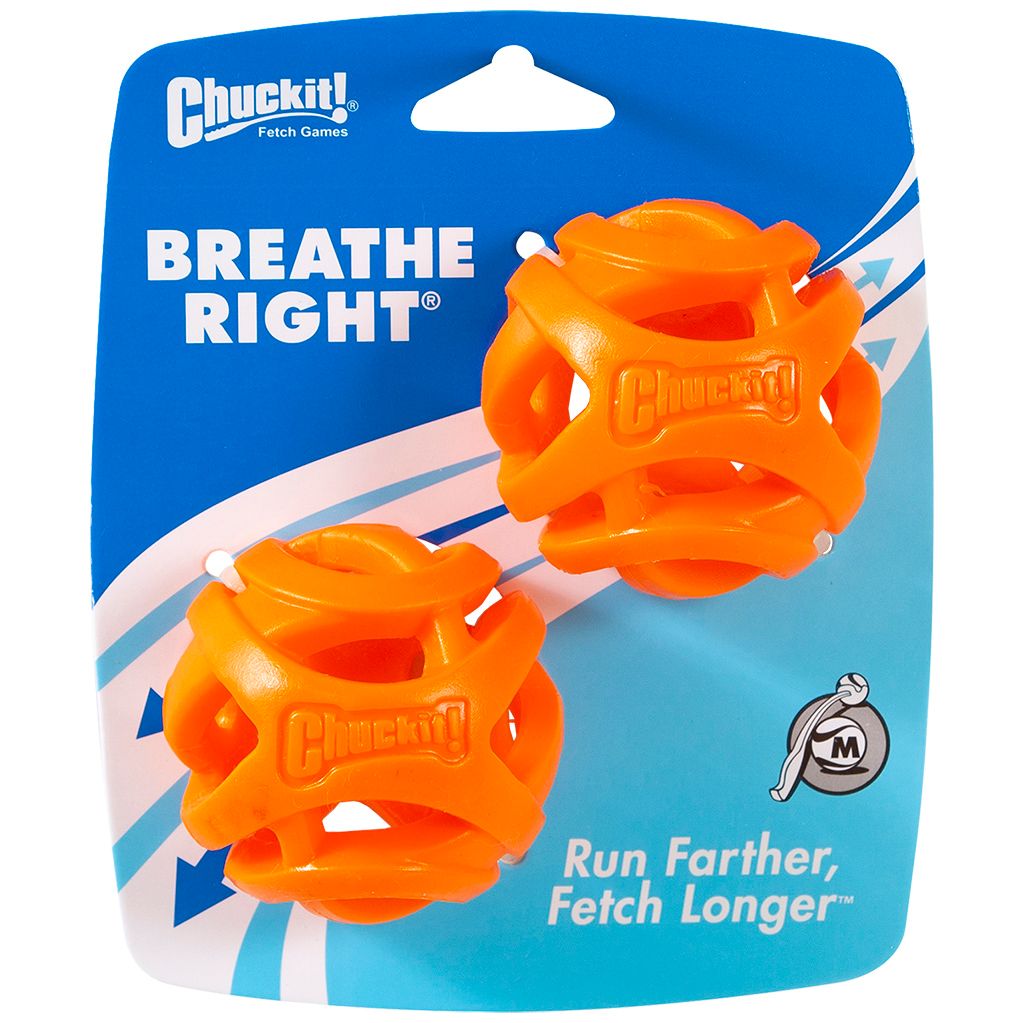 Chuckit! Breathe Right Fetch Ball MED 2PK