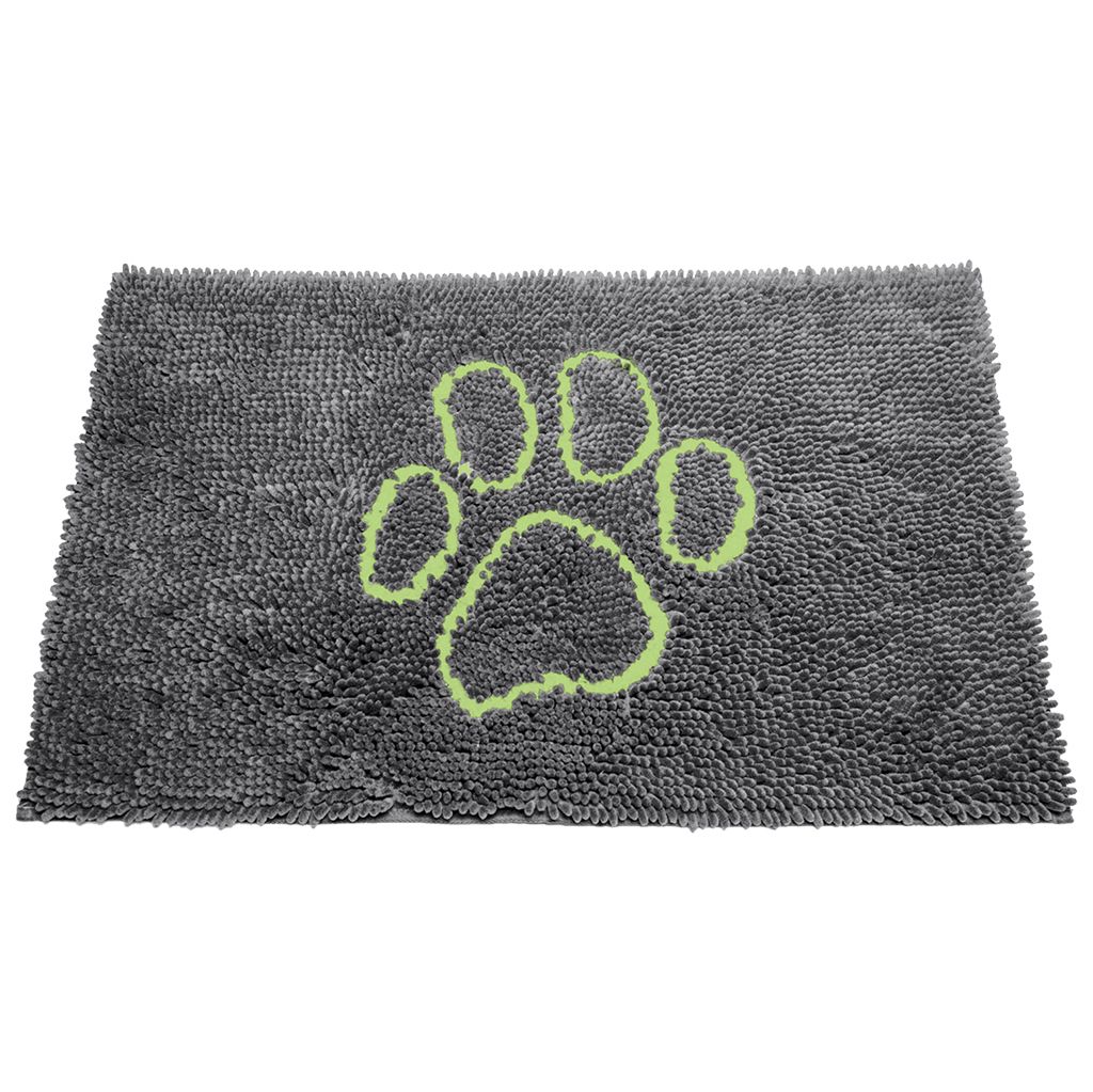 Dirty Dog Doormat Grey w/ Lime Green 31” x 20”