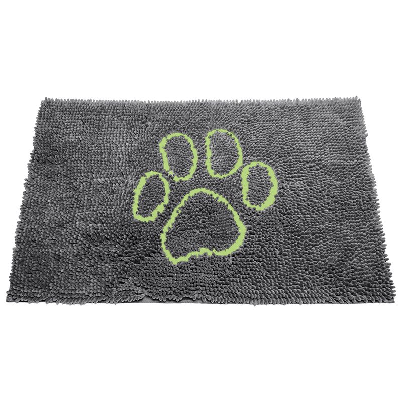 Dirty Dog Doormat Grey w/ Lime Green 31” x 20”