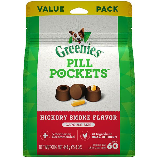 Greenies Pill Pockets Hickory Smoke [DOG] 7.9 OZ / 30 CAPS