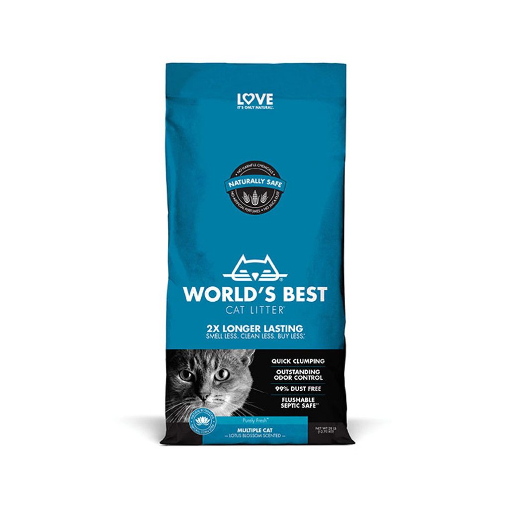 World’s Best Multiple Cat Lotus Blossom Scented Litter 28LB