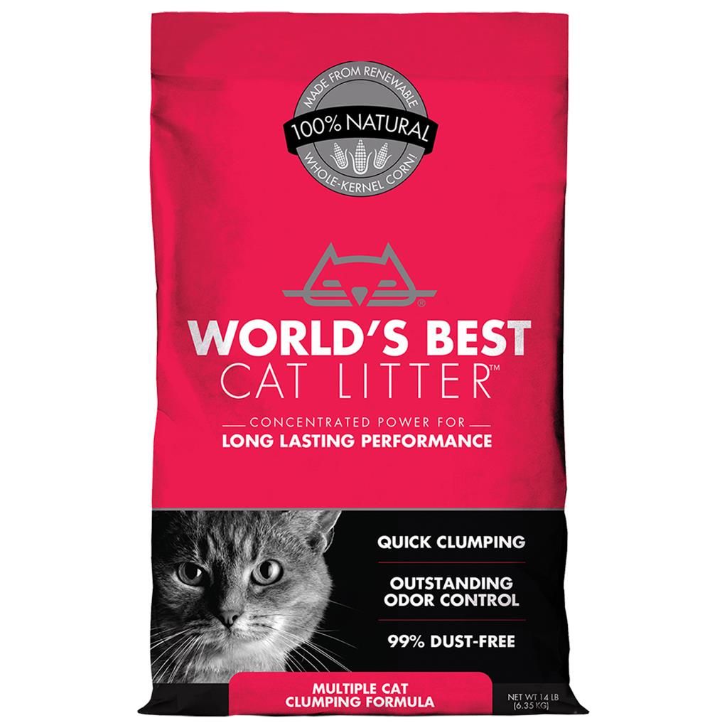 World’s Best Multiple Cat Clumping Litter 14LB