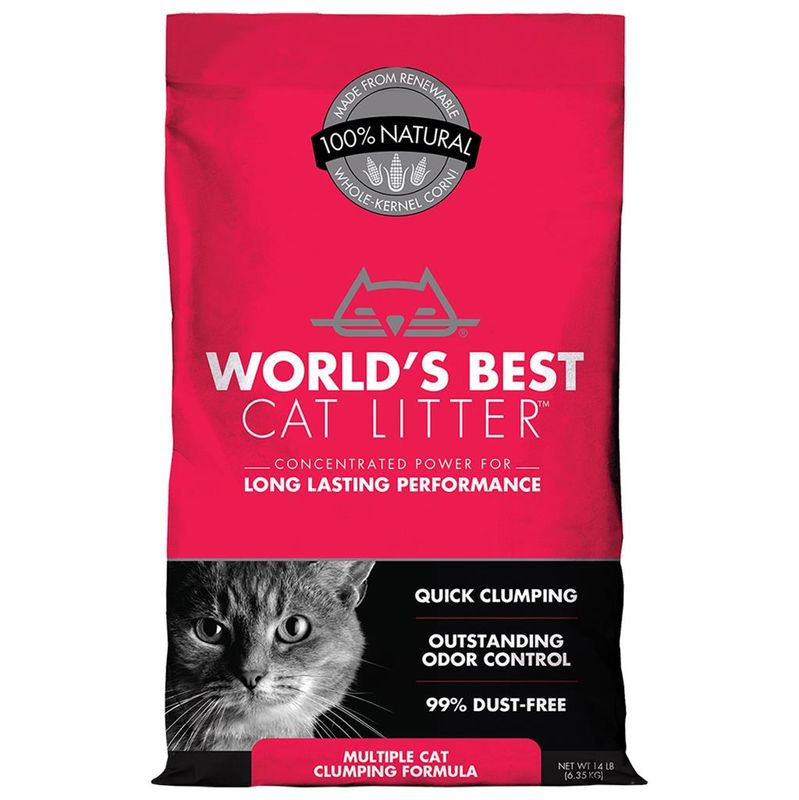 World’s Best Multiple Cat Clumping Litter 14LB
