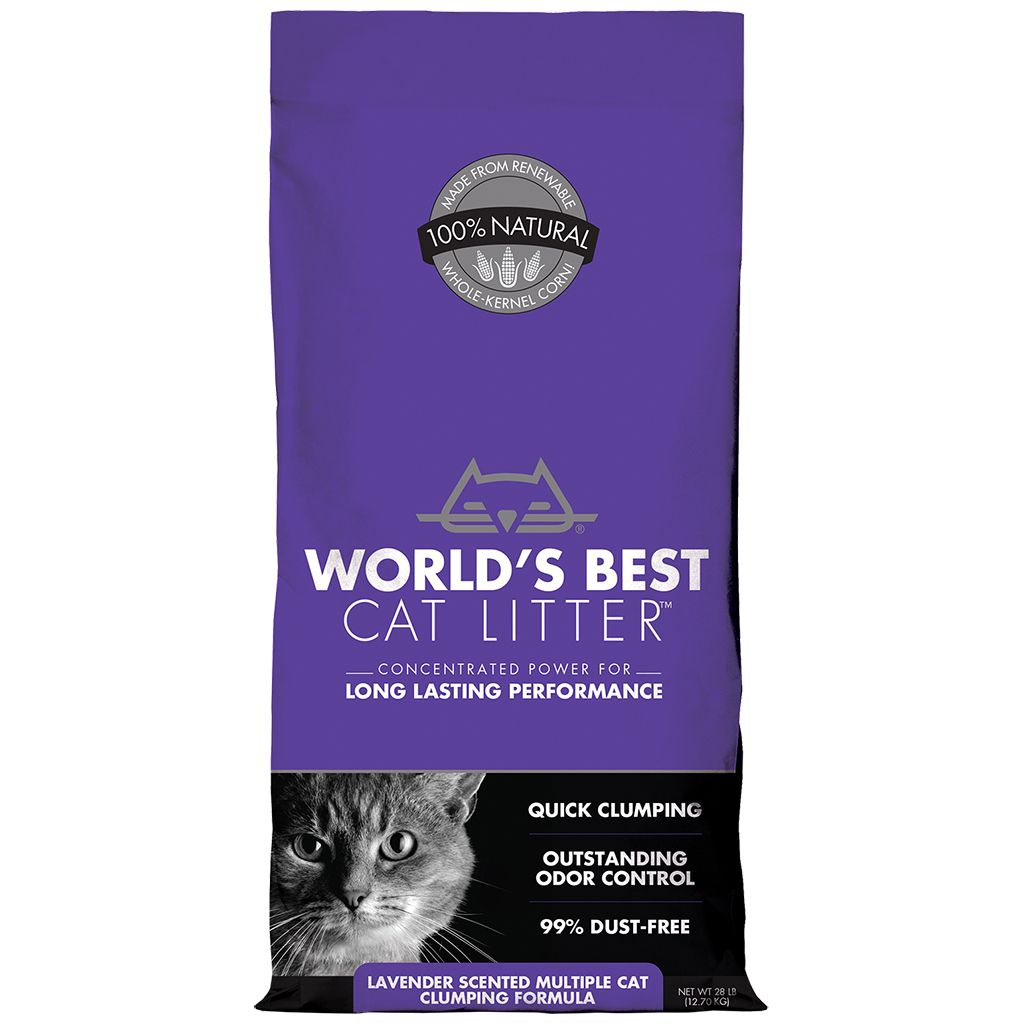 World’s Best Multiple Cat Lavender Scented Litter 28LB