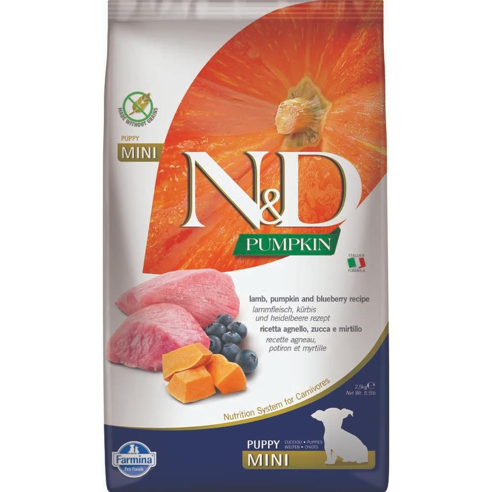 Farmina N&amp;D Pumpkin Lamb &amp; Blueberry Puppy Mini [DOG] 2.5KG