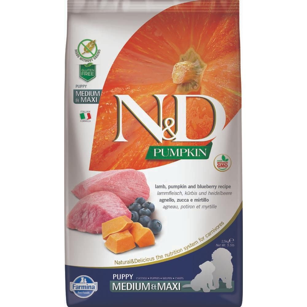Farmina N&amp;D Pumpkin Lamb &amp; Blueberry Puppy Med-Maxi [DOG] 12KG