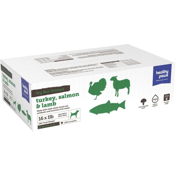 Healthy Paws Frozen - Big Box Turkey/Salmon/Lamb Dinner [DOG] 16LB