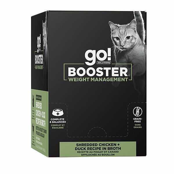 GO! Weight MGMT Booster Shredded Chicken &amp; Duck [CAT] 2.5OZ