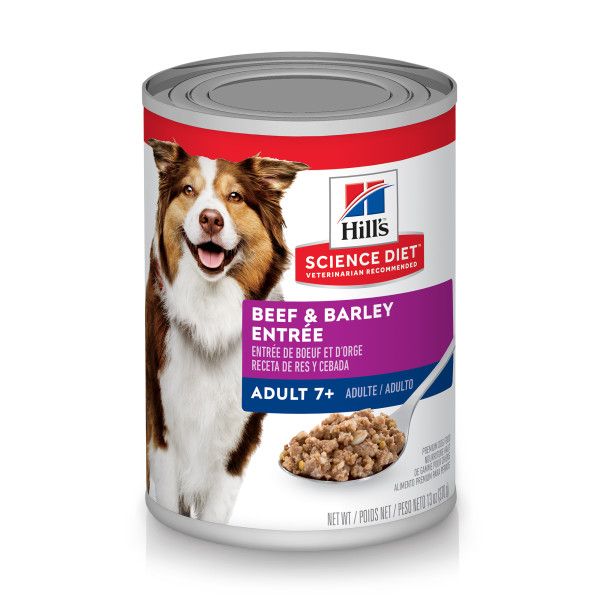 Hill&#39;s Science Diet Adult 7+ Beef &amp; Barley Entree [DOG] 13OZ