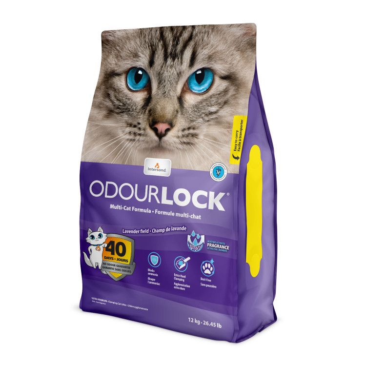 Intersand Odour Lock Clumping Litter - Lavender 12KG