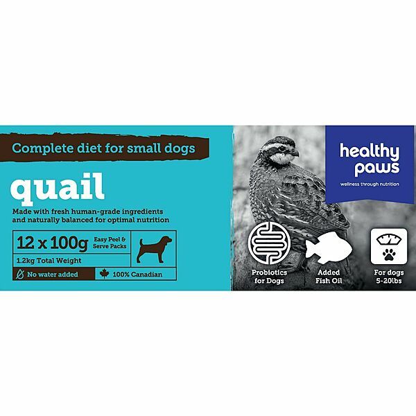 Healthy Paws Frozen - Complete Quail Dinner [DOG] 1.2KG
