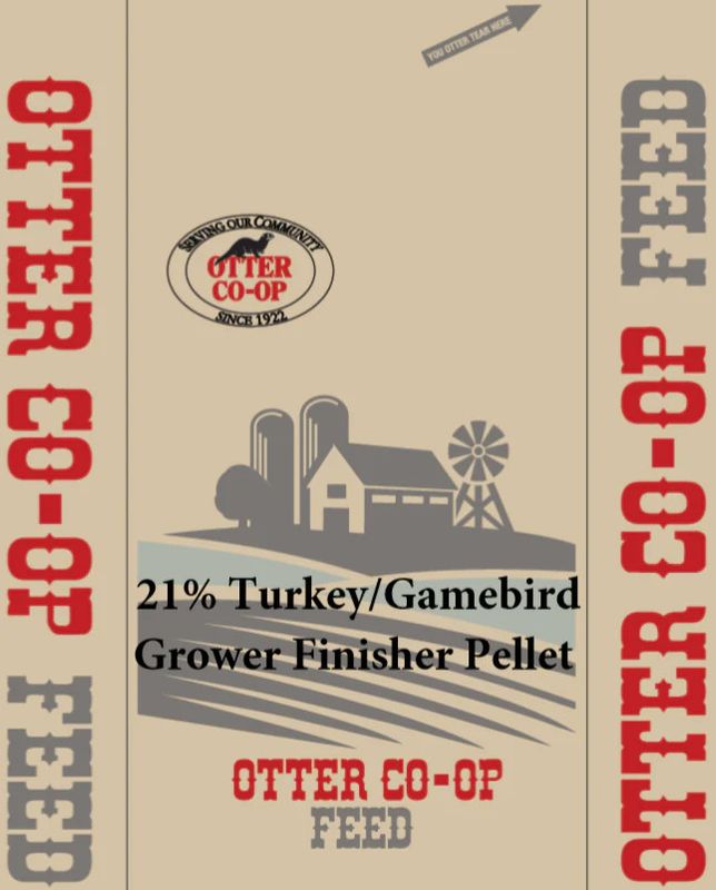 Otter Co-Op 21% Turkey/Gamebird Grower Pellet 20KG