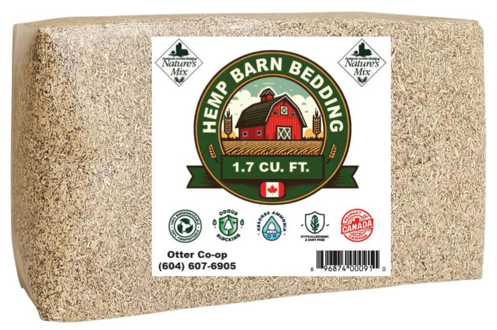 Nature&#39;s Mix Hemp Barn Bedding 1.7CuFt