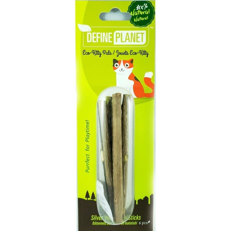 Define Planet Cat Silver Vine Dental Sticks 6CT