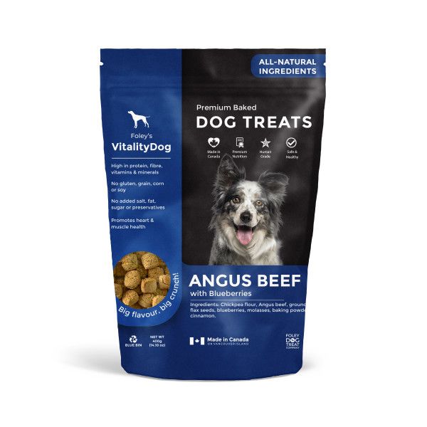 VitalityDog Beef &amp; Blueberry Treats 400GM
