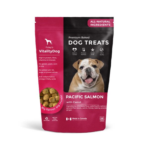 VitalityDog Salmon &amp; Carrot Treats 454GM