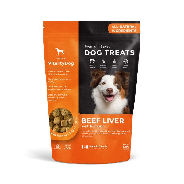 VitalityDog Liver &amp; Pumpkin Treats 454GM