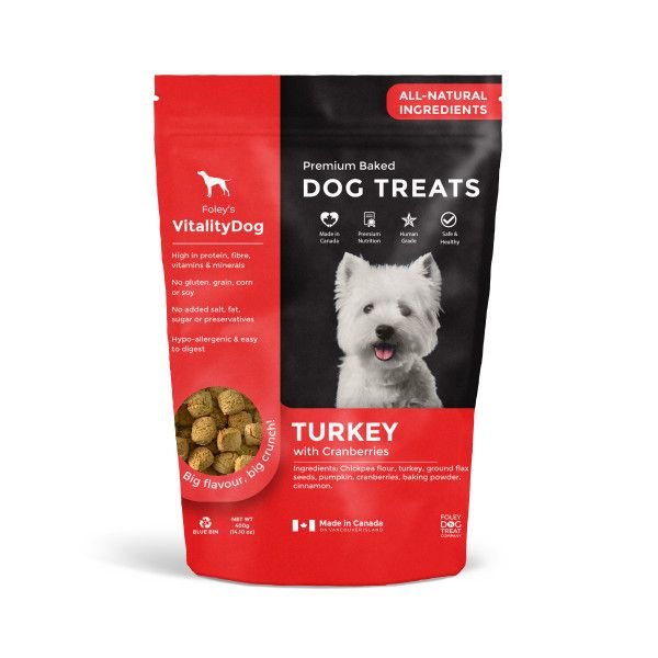 VitalityDog Turkey &amp; Cranberry Treats 400GM