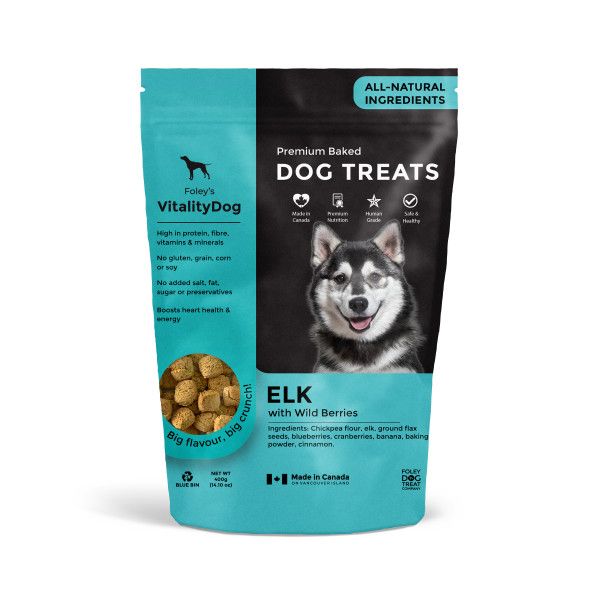 VitalityDog Elk &amp; Wild Berry Treats 400GM