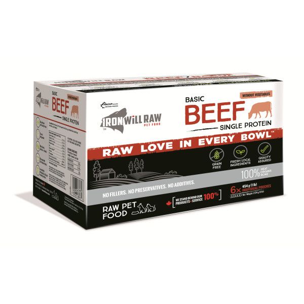 Iron Will Frozen - GF Basic Beef Single Protein [DOG] 6 X 1LB