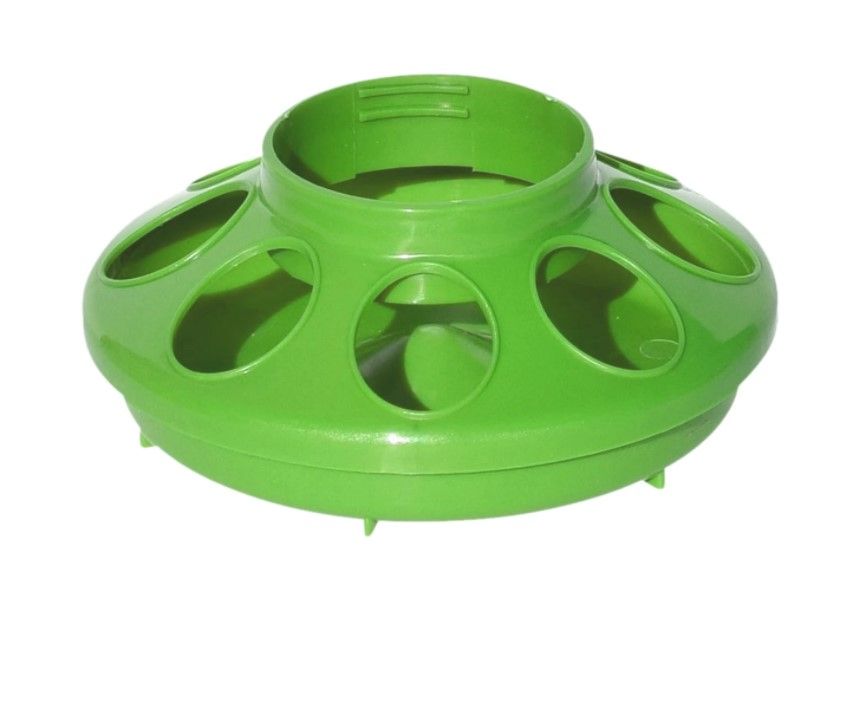Plastic Poultry Feeder Base 1 QT Green