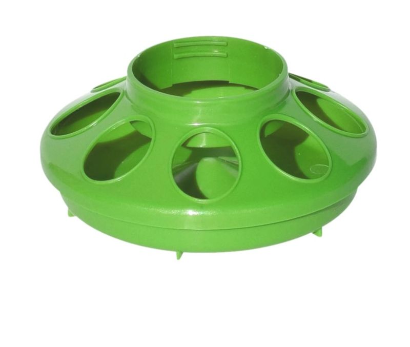Plastic Poultry Feeder Base 1 QT Green